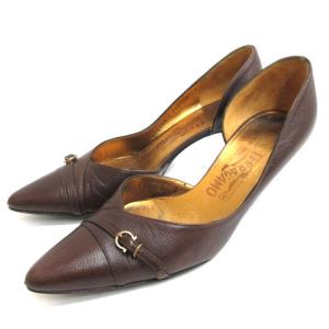 パンプス オルセー 7 ブラウン 230407E