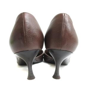 Salvatore Ferragamo パンプス オルセー 7 ブラウン 230407E