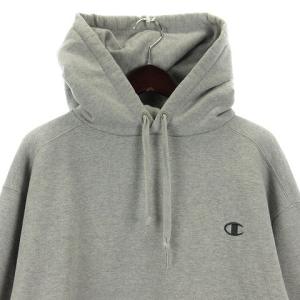 Champion パーカー プルオーバー ロゴ スウェット 長袖 S2202-806 グレー M