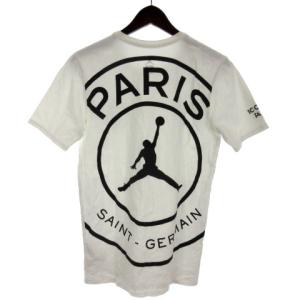 NIKE ジョーダン パリサンジェルマン Tシャツ カットソー 半袖 プリント S ホワイト