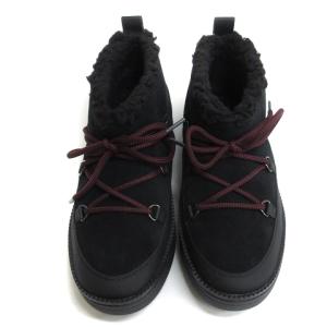 COLE HAAN クラウドフィール ウォータープルーフ レース ミニ・スノーブーツ シューズ スエード W22243 ブラック 6 1