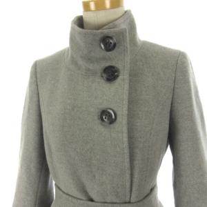 23区 スタンドカラーコート ベルト アンゴラ アウター 38 グレー SM0