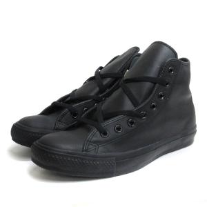LEA ALL STAR HI オールスター レザー ハイカット スニーカー 1C075 ブラック 28cm 靴 SM0