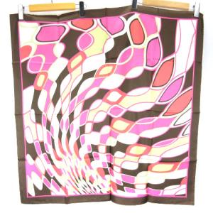 スカーフ ストール 総柄 大判 シルク マルチカラー