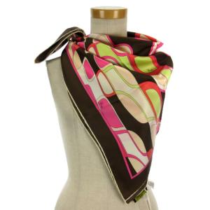 Emilio Pucci スカーフ ストール 総柄 大判 シルク マルチカラー
