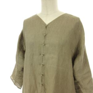 JURGEN LEHL リネンチュニックシャツ M ベージュ