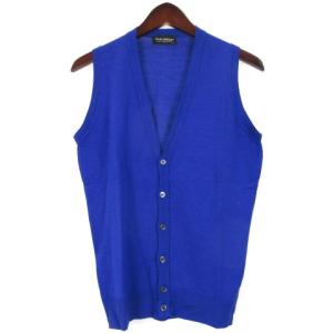 ベスト ニット ウール ブルー S 230427E SM0