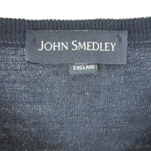 JOHN SMEDLEY ニット セーター Vネック 長袖 ネイビー XS 230427E SM0