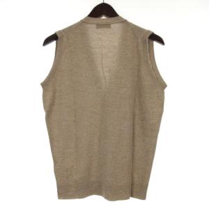 JOHN SMEDLEY ベスト ニット ウール ベージュ XS 230427E SM0