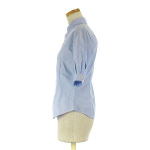 RALPH LAUREN オックスシャツ 半袖 ロゴ 刺繍 ボタンダウン コットン ブルー 2 SM0