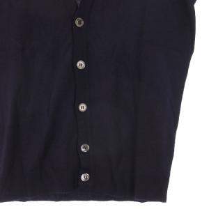JOHN SMEDLEY ニット ベスト Vネック 前開き ウール 英国製 パープル XS SM0