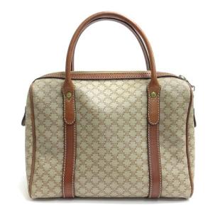 CELINE ハンドバッグ ミニボストン マカダム柄 ベージュ ブラウン 鞄