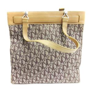 Christian Dior トロッター パンツモチーフ トートバッグ レザー ブラウン