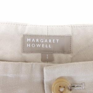 MARGARET HOWELL 19SS コットンリネン タック パンツ 1 アイボリー 230502E