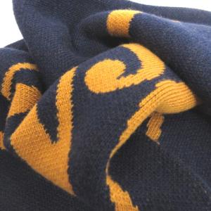 glamb マフラー ニット ロゴ ネイビー 230613E