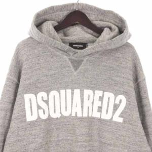 DSQUARED2 20AW LOGO HOODIE パーカー 裏起毛 XL グレー