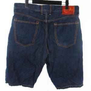 JACOB COHEN ショートパンツ ハーフ デニム ボタンフライ リネン混 36 ブルー PW633