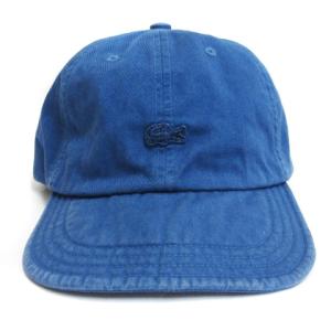 LACOSTE EXCLUSIVE EDITION キャップ 帽子 ワニワッペン コットン ブルー 58?p