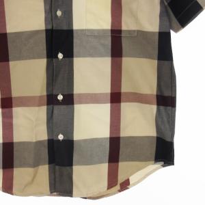 BLACK LABEL CRESTBRIDGE シャツ 半袖 チェック ロゴ プリント 51M30-430-42 ベージュ系 M