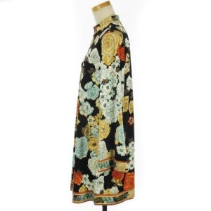 LEONARD SPORT チュニック カットソー 長袖 ハイネック 花柄 ブラック M