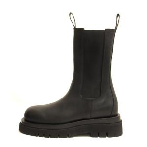 BOTTEGA VENETA BV LUG BOOT サイドゴア ミドル 592045 VIFH0 レザー ブラック 39