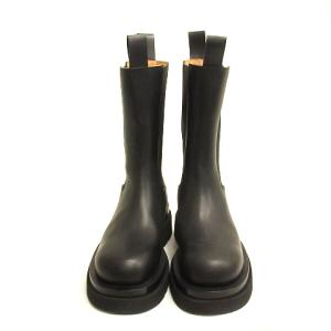 BOTTEGA VENETA BV LUG BOOT サイドゴア ミドル 592045 VIFH0 レザー ブラック 39