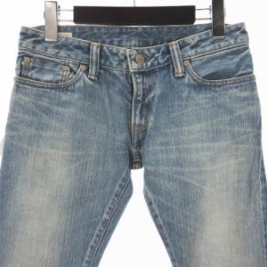桃太郎ジーンズ MOMOTARO JEANS × ミリオンカラッツ タグ付き デニム ジーンズ パンツ USED加工 24 ブルー
