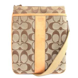 シグネチャー ショルダーバッグ ポシェット ベージュ 230615E 鞄