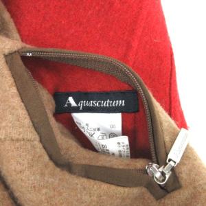 Aquascutum リバーシブル ウール ジャケット レッド ベージュ 230523E