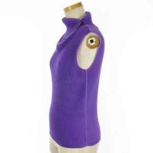 PLEATS PLEASE ISSEY MIYAKE イッセイミヤケ プリーツ カットソー ノースリーブ タートルネック パープル 3