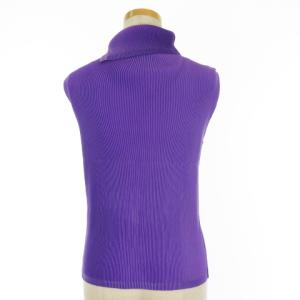 PLEATS PLEASE ISSEY MIYAKE イッセイミヤケ プリーツ カットソー ノースリーブ タートルネック パープル 3