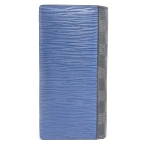 LOUIS VUITTON M62910 エピ ダミエ ポルトフォイブラザ 長財布 グレー ブルー