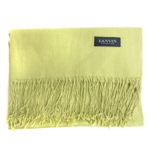 LANVIN COLLECTION ストール フリンジ グリーン 230613E