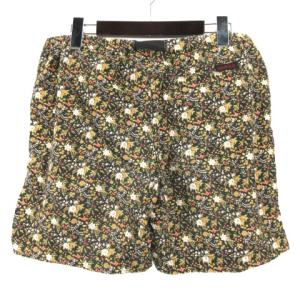 GRAMiCCi クライミング ショートパンツ 花柄 コットンリネン アウトドアウェア ブラック M 230522E