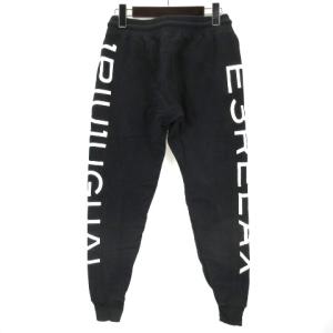 1PIU1UGUALE3 スウェット ジョガーパンツ プリント ブラック M 230605E