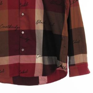 BLACK LABEL CRESTBRIDGE チェック シャツ 長袖 コットン レッド系 M