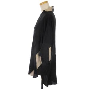 Y's ヨウジヤマモト CUPRO WRINKLE DIAMOND PATTERN BLOUSE シャツ ブラウス 七分袖 シワ加工