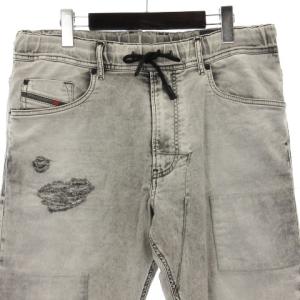 DIESEL NARROT-NE ジョグジーンズ デニム パンツ リペア加工 イージー グレー W32