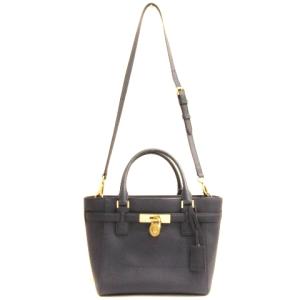 トラベラー ミディアムジップ ハンドバッグ ショルダー 2WAY レザー ネイビー 35F7GHXT2L