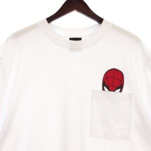 MONCLER 22年 ×Spider-Man Motif Tシャツ 半袖 プリント ワッペン ホワイト L