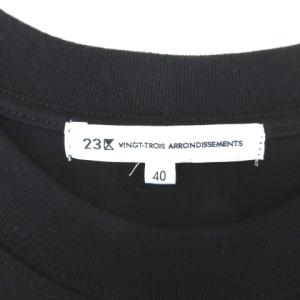23区 21SS カットソー 半袖 Tシャツ 40 ブラック 230620E