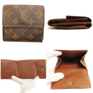 LOUIS VUITTON モノグラム ポルトモネビエ カルトクレディ 三つ折り財布 Wホック ブラウン M61652