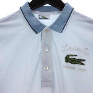 LACOSTE ポロシャツ 半袖 鹿の子 ワニワッペン コットン 4 ホワイト系