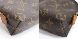 LOUIS VUITTON モノグラム ポシェット コスメティック 化粧ポーチ M47515 ブラウン