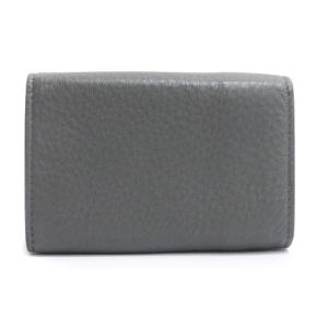 BALENCIAGA ペーパーミニウォレット 三つ折り 財布 コンパクト レザー イタリア製 527545 グレー