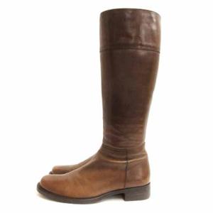 MARGARET HOWELL IDEA ロング ブーツ サイドジップ 24cm ブラウン 230706E 靴