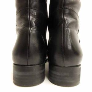 MARGARET HOWELL IDEA ロング ブーツ サイドジップ 24cm ブラック 230706E 靴