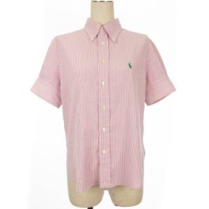 RALPH LAUREN シャツ 半袖 2点セット ボタンダウン ストライプ 13 ピンク ホワイト