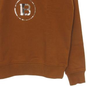 BALMAIN ロゴ トレーナー スウェット 裏毛 ブラウン系 S