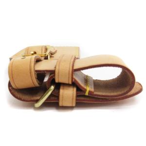 LOUIS VUITTON ポワニエ ネームタグ ヌメ革 バッグチャーム レザー ベージュ フランス製